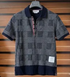 美品 THOM BROWNE トムブラウン ポロシャツ 2 紺 日本製 - メルカリ