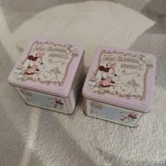 ミニーマウス お菓子缶　空き缶 2個セット　ディズニー