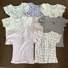 【8枚まとめ売り】西松屋　半袖肌着　メッシュ　綿　コットン　年中肌着　保育園