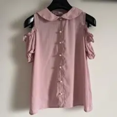 AnkRouge ピンク オフショルダー シャツのサムネイル