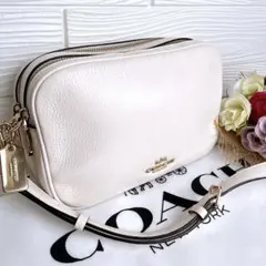 美品☆COACHコーチ 2wayショルダーカメラバッグ レザー ラージサイズ