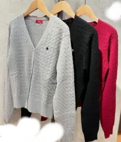 ポロBCS　カーディガン　グレー