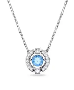 スワロフスキー新品 ブルー Sparkling ネックレス Swarovski