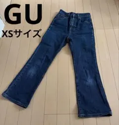 GU フレアデニムパンツ　XS 低身長　デニム　細見え　股下58