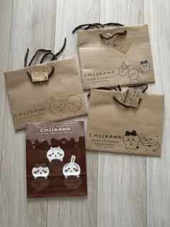 ちいかわ　キャンドゥ　ギフトバッグ　コンプリート　全３種　セリア　おまけ付　紙袋