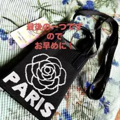 新品！ラスト　特価❗️D.KELLY スマホショルダーバッグ PARIS ローズ柄のサムネイル