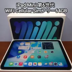 (美品) iPad Mini 第6世代 WiFi Simフリー 64GB