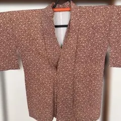 花柄 赤茶色 羽織 昭和レトロ