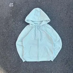 00s oldgap ロゴドン ミント 短丈 ジップパーカー y2k シティー