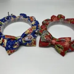 野崎 様 猫の首輪 和柄