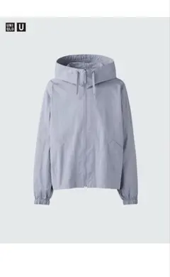 2/2まで出品UNIQLO U フーデッドブルゾン　Lサイズ　gray 新品