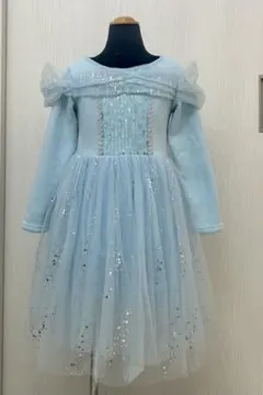 冬のワンピース FROZENアナと雪の女王　エルサドレス　中古！サイズ120cm