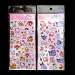 サンリオキャラクターズ ラメ入り樹脂もりシール 2種セット サンリオ シール