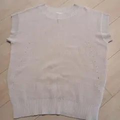 continuier de NICE CLAUP ピンクベージュニットベスト F