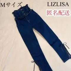 フリルスキニーデニム リズリサ リボン Mサイズ 伸縮性あり 平成 Y2Kのサムネイル