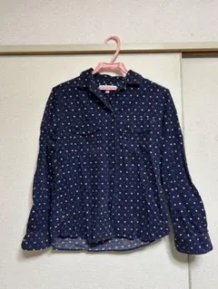 ユニクロ ネイビー ドット柄 M