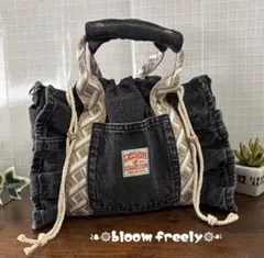 値下げ！Nicole Lee ショルダーバッグ デニム風 パッチワーク - メルカリ