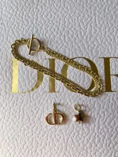 Christian Dior ディオール　ロゴチャーム　〈新品〉＆ブレスレット