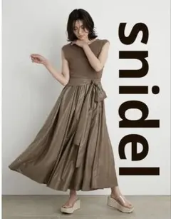 未使用☆スナイデル Sustainable ニットドッキングワンピース