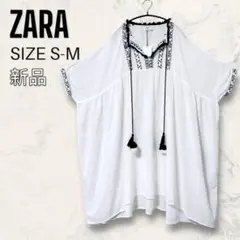 【新品】 ZARA カフタン エスニック 刺繍 チュニック ワンピース 民族衣装