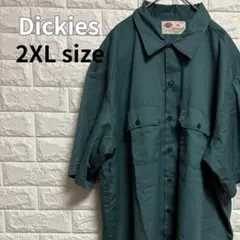 ディッキーズ ワークシャツ 半袖 2XL グリーン オーバーサイズのサムネイル