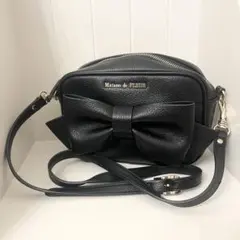 Maison de FLEUR ブラック　リボンショルダーバッグ