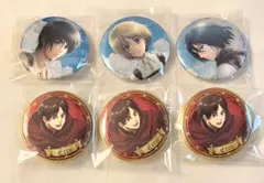 進撃の巨人　ラメキラ缶バッジ　ラメキラカンバッジ　エレン　アルミン　ミカサ
