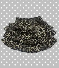 Y2K平成ギャルヒョウ柄 3段フリルミニスカート