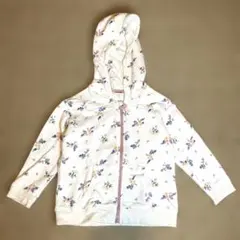 値下！H&M かわいい花柄フード付きスウェットパーカー 92