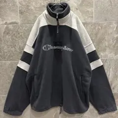チャンピオン ハーフジップ フリース トレーナー ロゴ ボア XL 1686