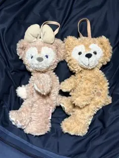 美品　ダッフィー シェリーメイ ぬいぐるみポシェット2点セット
