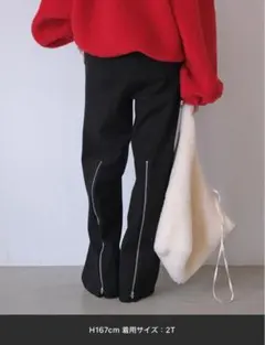 バックファスナーワイドパンツ アクテのサムネイル