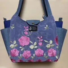 花柄刺繍グラニーバッグ★ハンドメイド