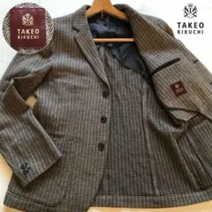 美品/XLサイズ✨タケオキクチ テーラードジャケット ヘリンボーン 上質ウール