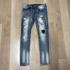 V-mens ダメージ加工デニムパンツ