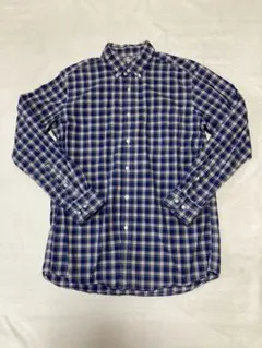 ユニクロメンズコットン100%長袖シャツ〔L〕美品　最終値