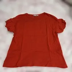 ZARA Trafaluc フリル袖Tシャツ Sサイズ 赤