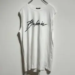 BALMAIN ロゴプリント タンクトップ ホワイト Lサイズ Tシャツのサムネイル