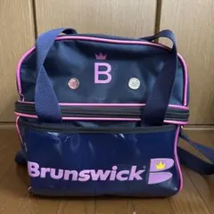 Brunswick ボウリングバッグ 1個用 ネイビー×ピンクのサムネイル
