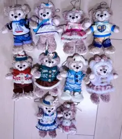 ダッフィーとシェリーメイのぬいぐるみバッジセット