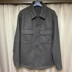 ユニクロ　UNIQLO オーバーシャツジャケット　ダークブラウン　Lサイズ