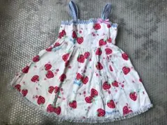 メゾピアノ　いちご柄ノースリーブワンピース 110cm