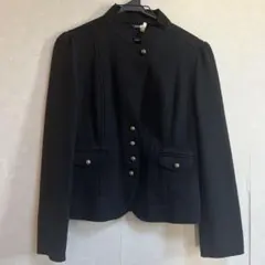 ROPEノーカラージャケット 黒