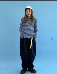 MODE NORM CORE フリルカフスリブプルオーバー M ニコアンド