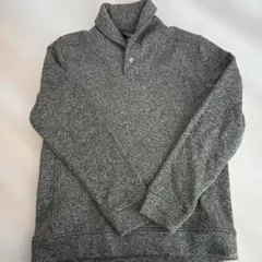 Eddie Bauer ボタン付きハイネックセーター S グレー