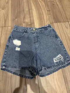 しまむら　キッズ　150 パンツ　ショーパン　デニム　ショートパンツ