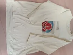 SHIPS 七分袖 グラフィック Tシャツ くすみクリーム色