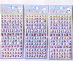 プッチもちシール　カワッちっこい！　「うさぎ」×３枚＊ シール　プッチもち