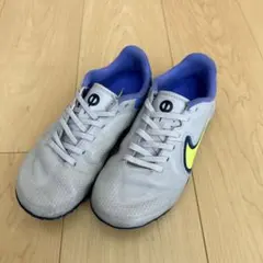 Nike Tiempoサッカーシューズ グレー/イエロー/ブルー21.5cm