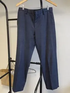 【お洒落】グローバルワーク　ネイビー　グレンチェック　スラックス Mサイズ